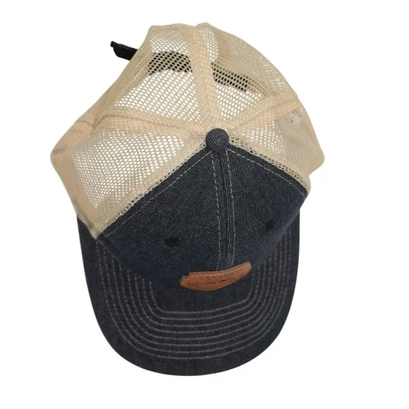 Carlsbad Caverns National Park Centennial Denim Trucker Hat Leather Outdoor - Picture 6 of 6